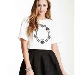 NWOT Garcia White Crop Boxy Top.